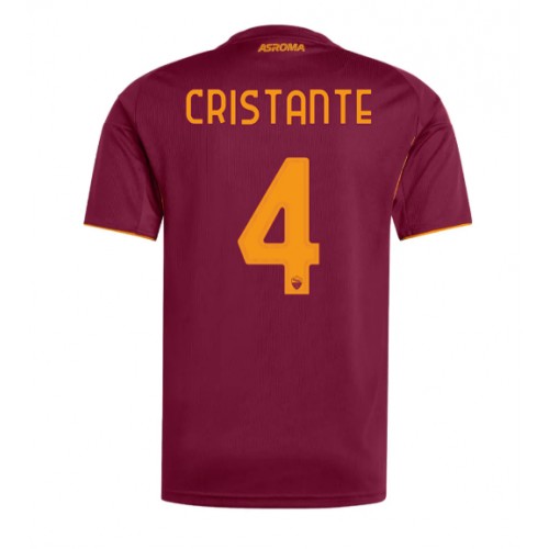 Stroje piłkarskie AS Roma Bryan Cristante #4 Koszulka Podstawowej 2025-26 Krótki Rękaw